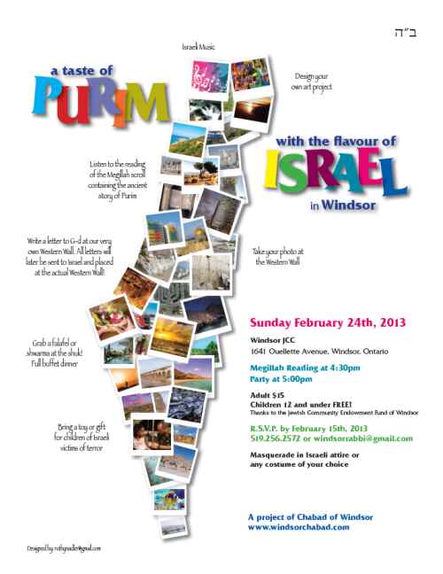 Join us for Purim Celebrations at the Windsor JCC